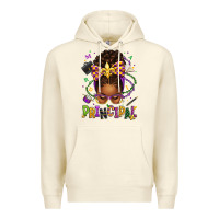 Sandshell mardi gras principal afro messy bun Premium Hoodie - texasbilliewilder