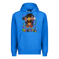 True Royal mardi gras principal afro messy bun Premium Hoodie - texasbilliewilder