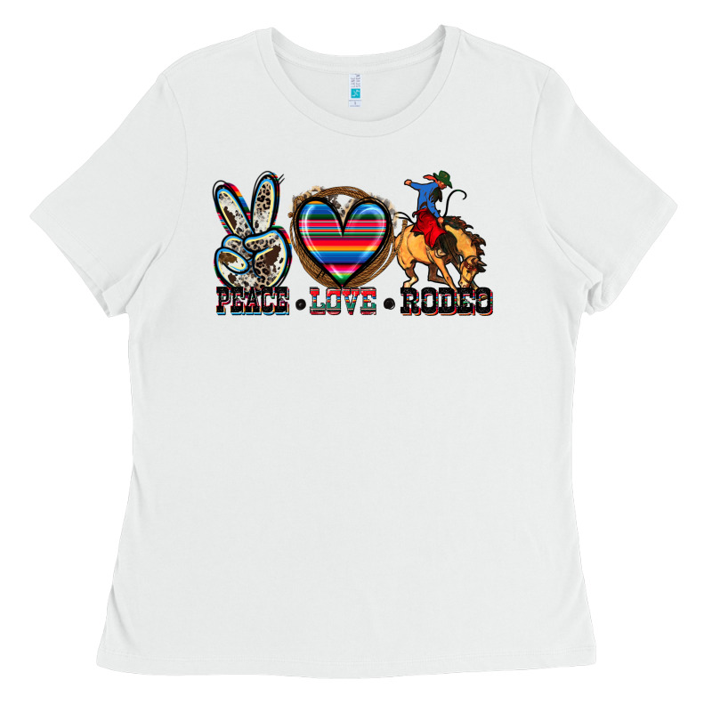 Peace Love Rodeo Ladies Tee by Zillion Design Studio | Teevron