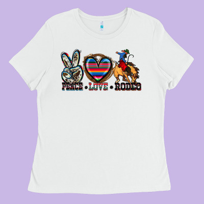 Peace Love Rodeo Ladies Tee Designed By Zillion Design Studio