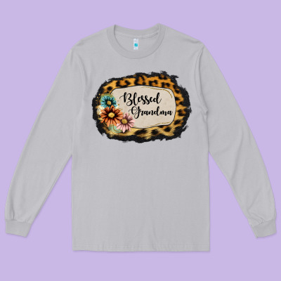 Blessed Grandma Long Sleeve Tee Designed By Jasminsmagicworld