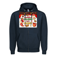 Navy christmas calories don't count Zipper Hoodie - MaliasSmallBusiness