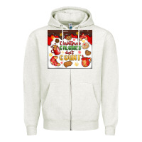 Oatmeal Heather christmas calories don't count Zipper Hoodie - MaliasSmallBusiness