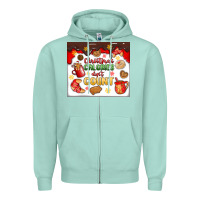 Seafoam christmas calories don't count Zipper Hoodie - MaliasSmallBusiness