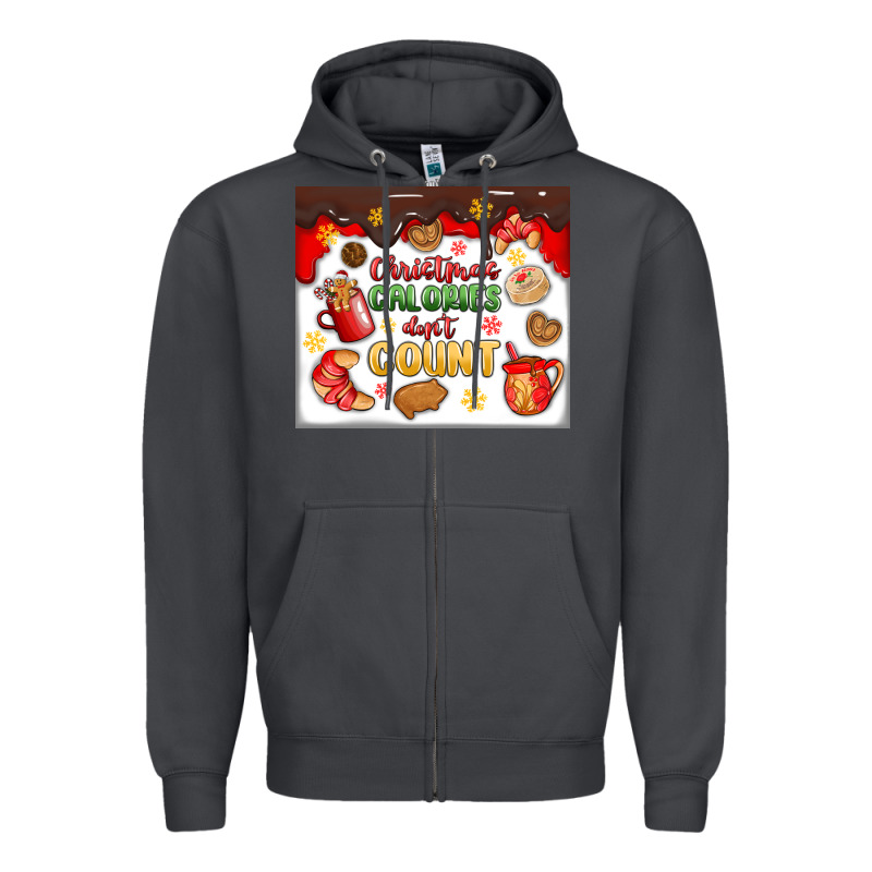 Christmas Calories Don't Count Zipper Hoodie by MaliasSmallBusiness | Teevron