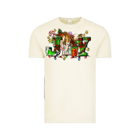 Vintage Arctic joy with baby cow and christmas gifts mistletoe Vintage Tee - AdoDesignShop