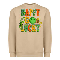 Mushroom happy go lucky  with coin and shamrock Heavyweight Sweatshirt - Artiststas