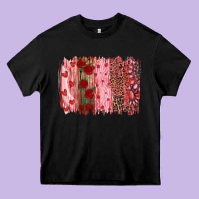 Valentine's Day Brushstrokes Heavy Core Tee Designed By Ranaportraitstore