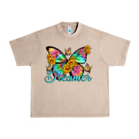 French Oak dreamer with Butterfly and sunflowers Urban Heavy Tee - Artiststas