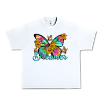 White dreamer with Butterfly and sunflowers Urban Heavy Tee - Artiststas