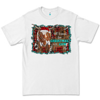 White all i want for christmas is a cow longhorn Premium Tee - RanaPortraitStore