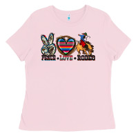 Bubblegum Pink peace love rodeo Ladies Tee - Zillion Design Studio