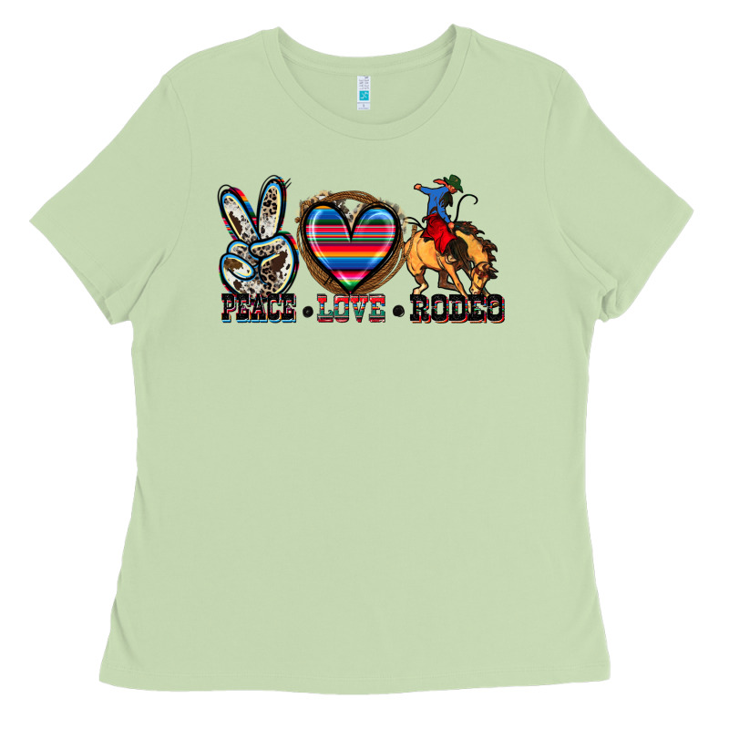 Peace Love Rodeo Ladies Tee by Zillion Design Studio | Teevron