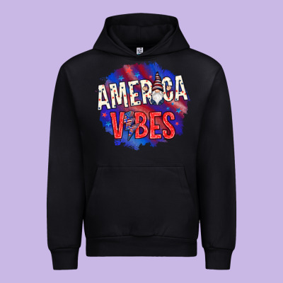 America Vibes With Gnome Urban Hoodie Designed By Howdyjamesfarm