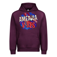 Mauve Wine America vibes with gnome Urban Hoodie - HowdyJamesFarm
