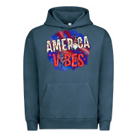 Pigment Midnight Navy America vibes with gnome Urban Hoodie - HowdyJamesFarm