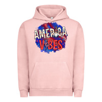Pigment Salmon America vibes with gnome Urban Hoodie - HowdyJamesFarm