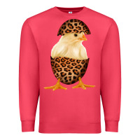Chick With Leopard Eggshell Premium Sweatshirt | Teevron