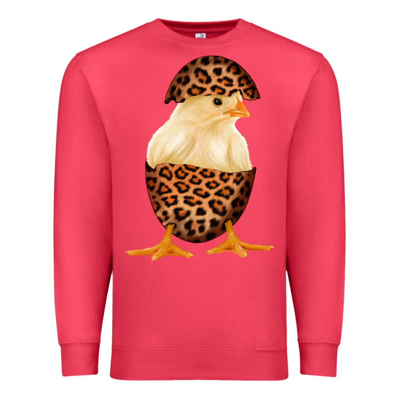 Chick With Leopard Eggshell Premium Sweatshirt by Bettercallsaul | Teevron