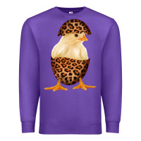 Purple Chick with Leopard Eggshell Premium Sweatshirt - Bettercallsaul
