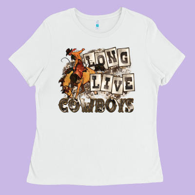 Long Live Cowboys Ladies Tee Designed By Zillion Design Studio