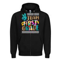Black team first grade Zipper Hoodie - NancyCooperArtShop