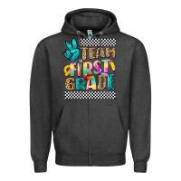 Charcoal Heather team first grade Zipper Hoodie - NancyCooperArtShop