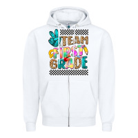 White team first grade Zipper Hoodie - NancyCooperArtShop