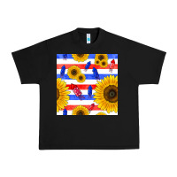 Black patriotic sunflowers Urban Heavy Tee - BundleAndBundleShop