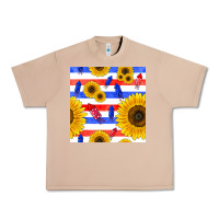 Burro patriotic sunflowers Urban Heavy Tee - BundleAndBundleShop