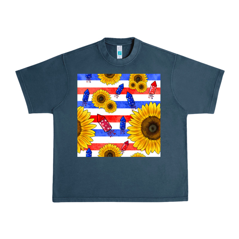 Patriotic Sunflowers Urban Heavy Tee by BundleAndBundleShop | Teevron