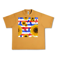 Peanut Butter patriotic sunflowers Urban Heavy Tee - BundleAndBundleShop