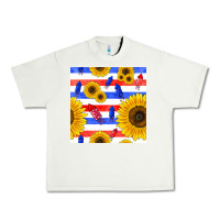 Pistachio patriotic sunflowers Urban Heavy Tee - BundleAndBundleShop