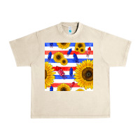 Sandshell patriotic sunflowers Urban Heavy Tee - BundleAndBundleShop