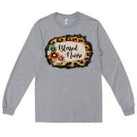 Heather Grey blessed nurse Long Sleeve Tee - Jasminsmagicworld