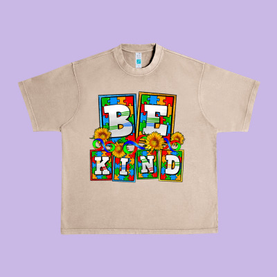 Bee Kind Autism Urban Heavy Tee Designed By Adodesignshop