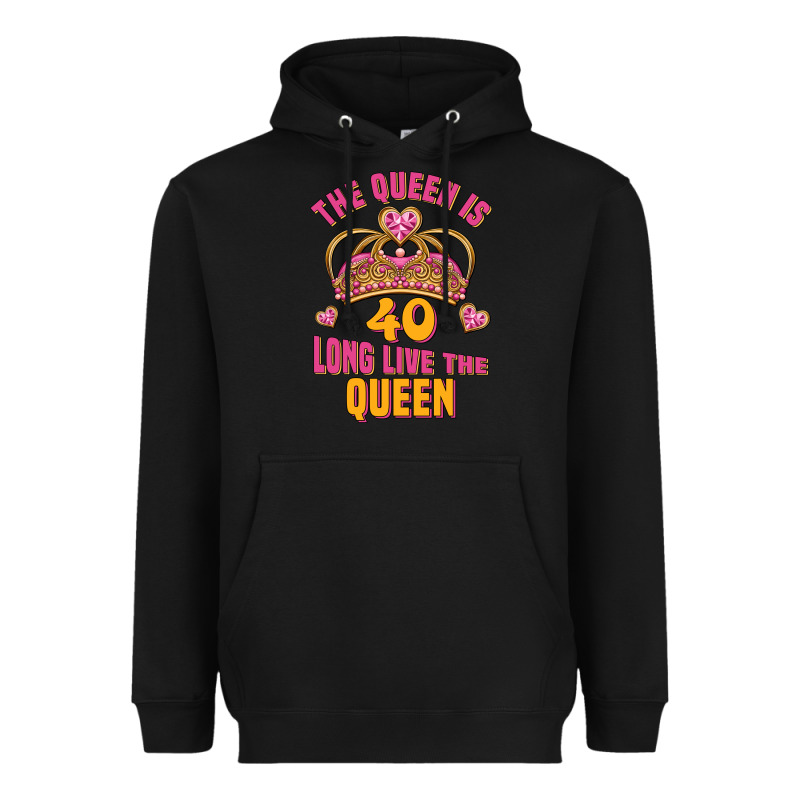 The Queen Is 40 Long Live The Queen Heavyweight Hoodie by Jasminsmagicworld | Teevron