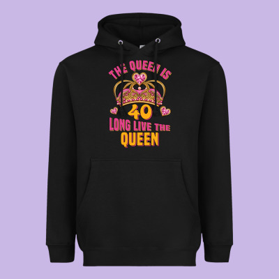 The Queen Is 40 Long Live The Queen Heavyweight Hoodie Designed By Jasminsmagicworld