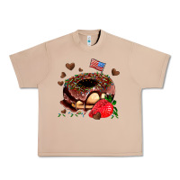 Burro donut strawberry and usa flag Urban Heavy Tee - AdoDesignShop
