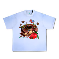 Grape Ice donut strawberry and usa flag Urban Heavy Tee - AdoDesignShop