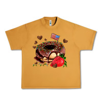 Peanut Butter donut strawberry and usa flag Urban Heavy Tee - AdoDesignShop