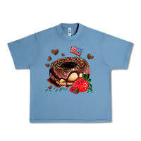 Donut Strawberry And Usa Flag Urban Heavy Tee | Teevron