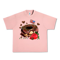 Salmon donut strawberry and usa flag Urban Heavy Tee - AdoDesignShop