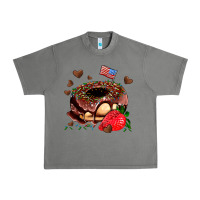 Tornado donut strawberry and usa flag Urban Heavy Tee - AdoDesignShop