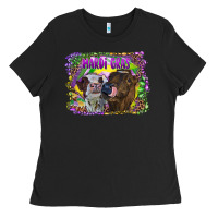 Black Mardi Gras Heifers Ladies Tee - RanaPortraitStore