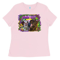 Bubblegum Pink Mardi Gras Heifers Ladies Tee - RanaPortraitStore