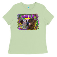 Matcha Mardi Gras Heifers Ladies Tee - RanaPortraitStore