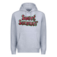 Heather Grey sweet summer watermelon Premium Hoodie - NancyCooperArtShop