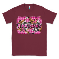 Burgundy pinktober with cancer ribbon Classic Tee - AdoDesignShop