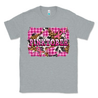 Heather Grey pinktober with cancer ribbon Classic Tee - AdoDesignShop